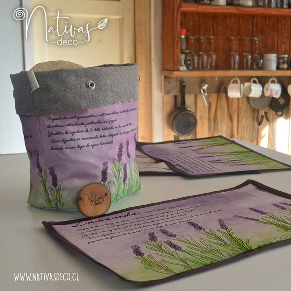 Set Mesa Estilosa Lavanda